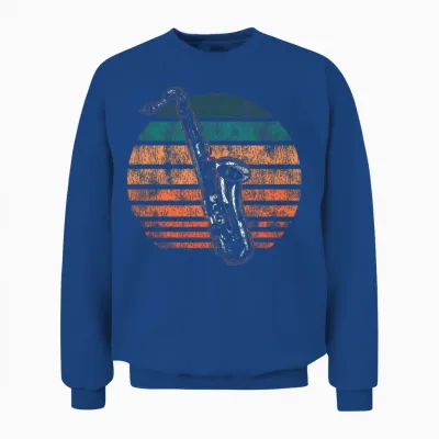 Saxophone Retro Vintage Unisex Sweatshirt - Royal