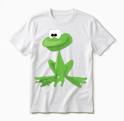 Cartoon Frog Unisex T-Shirt - White