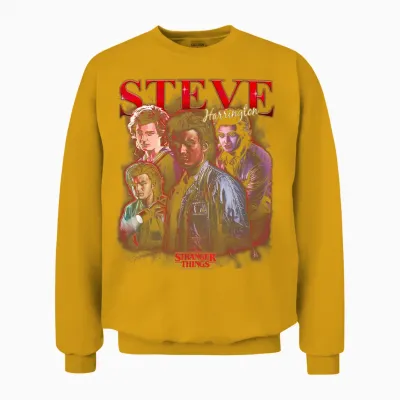 Stranger Things Steve Boyfriend Officially Licensed Unisex Sweatshirt - Gold