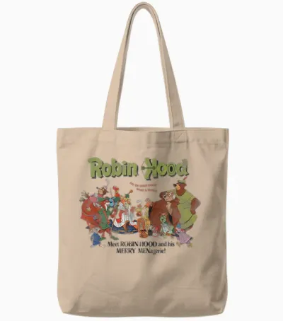 Robin Hood Retro Movie Tote Bags - Natural