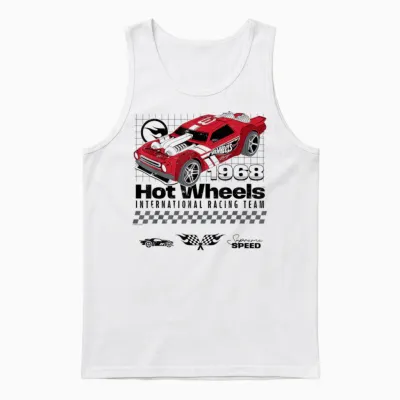Hot Wheels – International Racing Team Supreme Speed 1968 Unisex Tank Top - White