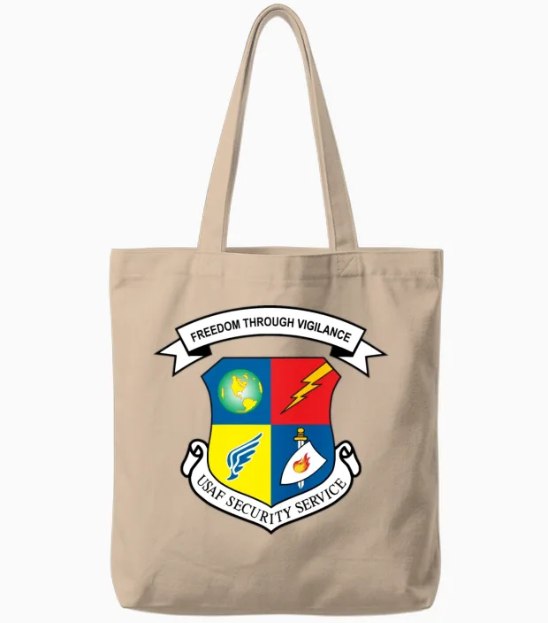 Usafss Emblem Tote Bags in Natural
