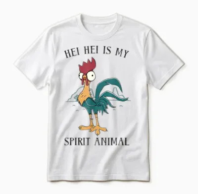 Disney Moana Hei Hei Is My Spirit Animal Portrait Unisex T-Shirt - White