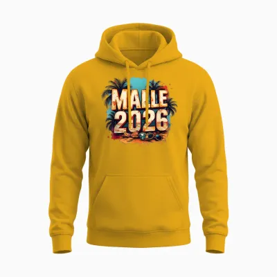 Malle 2026 | Mallorca Party Holiday Design for All Holidaymakers Unisex Hoodie - Gold
