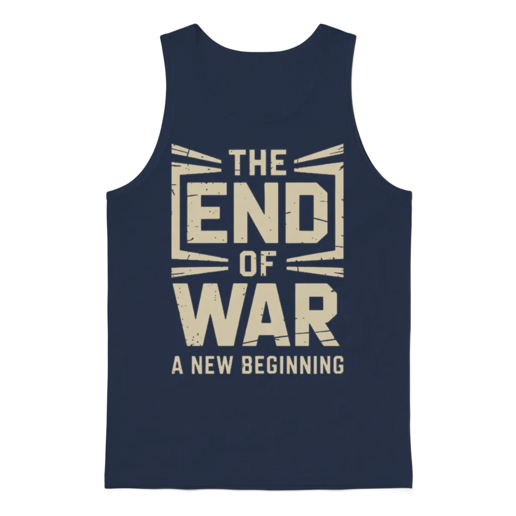 The End of War Unisex Tank Top - Navy