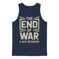 The End of War Unisex Tank Top - Navy – 1