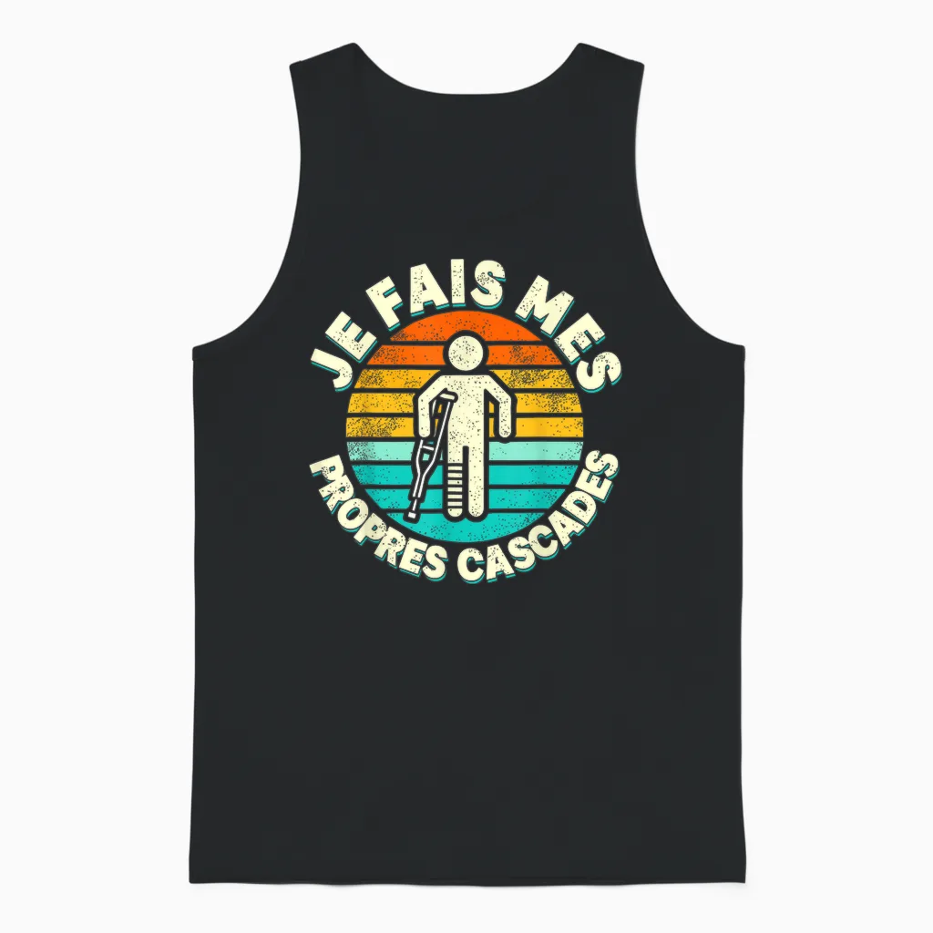Je Fais Mes Opres Waterfalls Gift Idea Get Well Well T-Shirt, Black, S Unisex Tank Top in Black