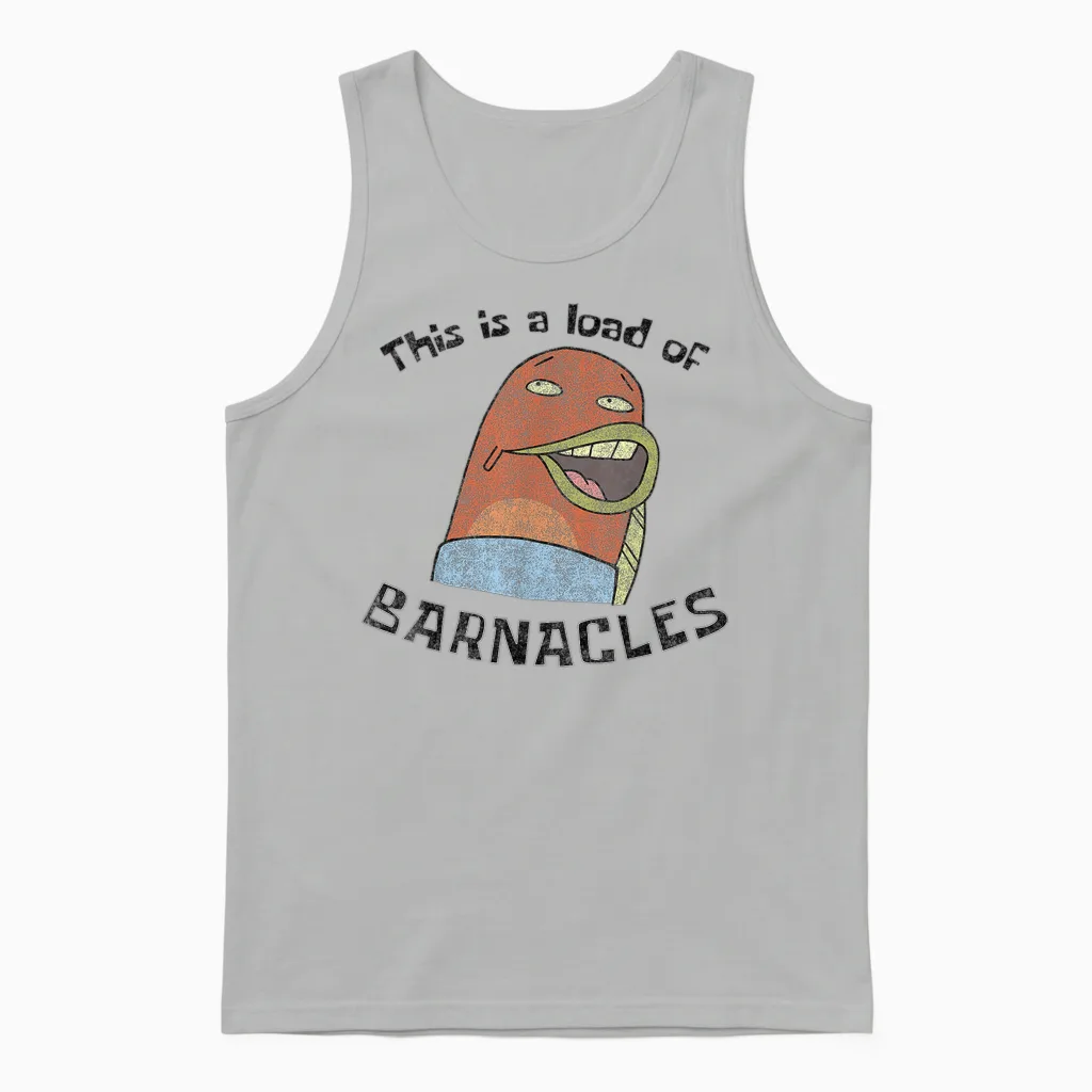 Spongebob Squarepants This Is a Load of Barnacles Unisex Tank Top in Ash