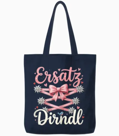 Outfit Trachten T-Shirt Damen Trachtenshirt Ersatz Dirndl Tote Bags - Navy