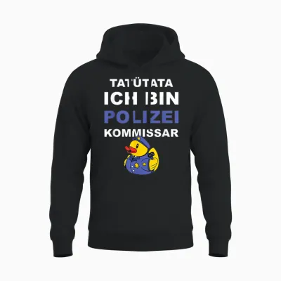 Police Commissioner Promotion T-Shirt, Black, S Unisex Hoodie - Black