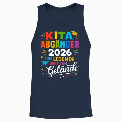 Kita Abgänger 2026 – Kindergarten Abschied Geht Vom Gelände Unisex Tank Top - Navy
