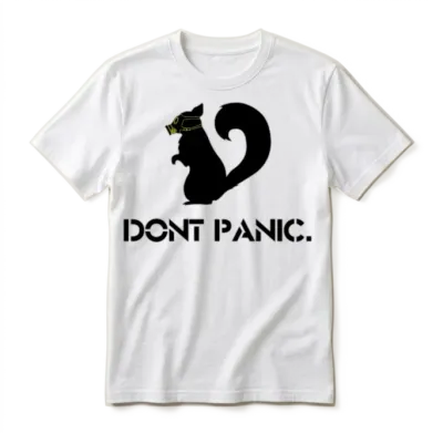 Don't Panic Squirrel Unisex T-Shirt - White