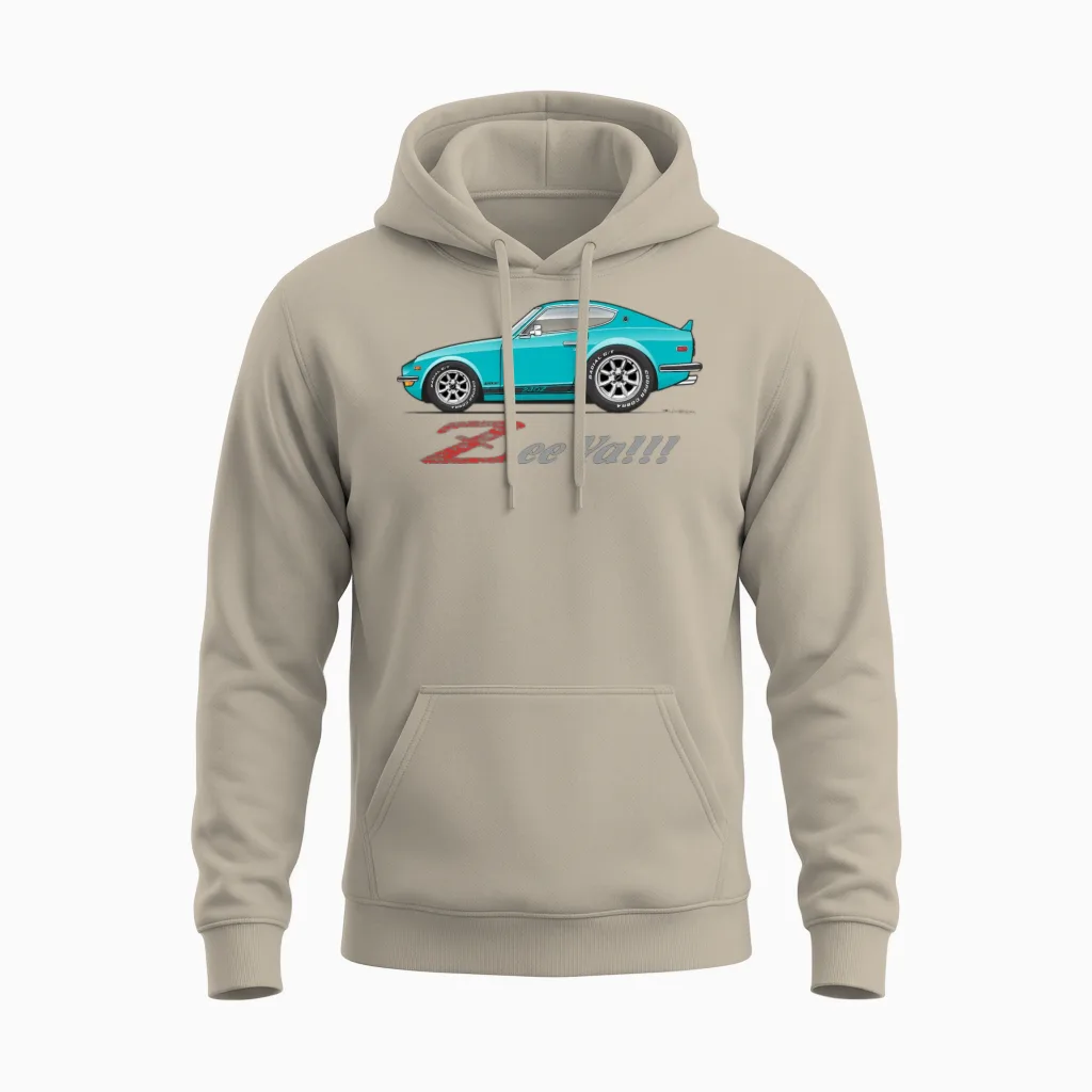 Zee Ya Light Blue Unisex Hoodie in Sand