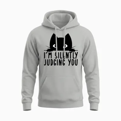 Funny Cat Quote Unisex Hoodie - Ash