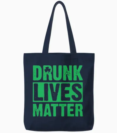 Drunk Lives Matter Tote Bags - Navy