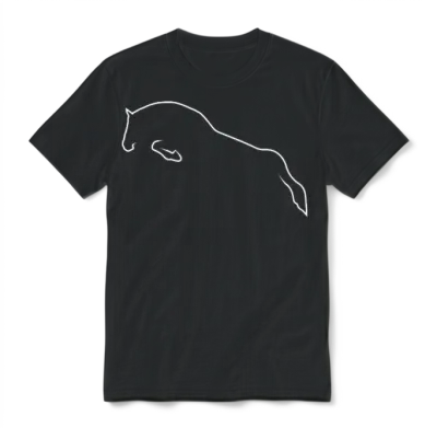 Horse Jumping Unisex T-Shirt - Black
