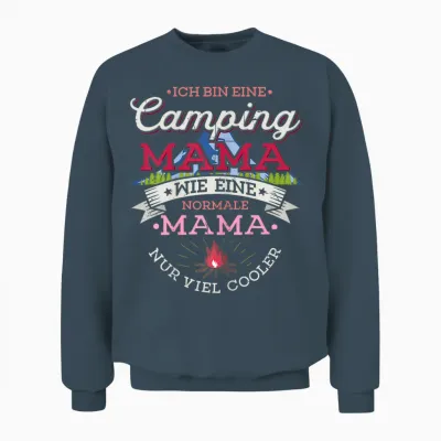 Ich Bin Eine Camping Mama Zelten Camper Coole Camperin Unisex Sweatshirt - Dark Heather