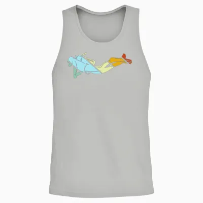 Diving Retro Unisex Tank Top - Ash
