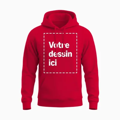 T-Shirt Customise with Your Image Face Front Unisex Hoodie - Red
