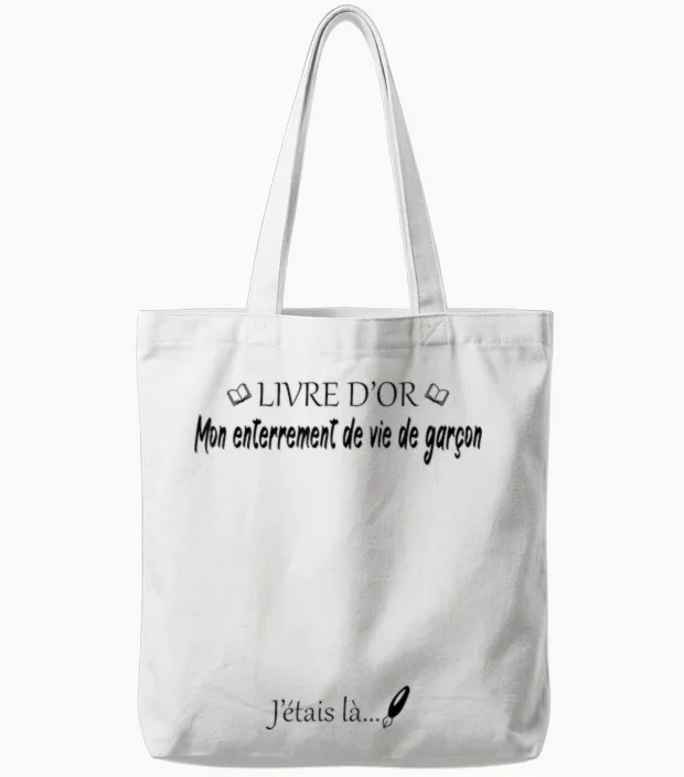 Mon Enterrement De Vie De Garçon Evg Livre D'or Humour Tote Bags in White