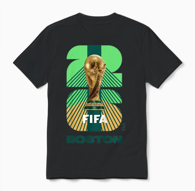 Enfant Coupe Du Monde Fifa 26 Boston Trophy Couleur Unisex T-Shirt in Black