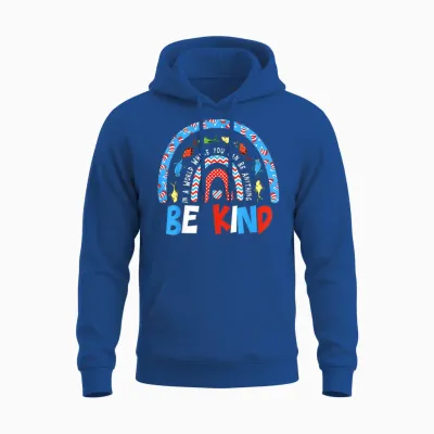 Autism Awareness Be Kind Why Fit in Doctor Teacher Cat Unisex Hoodie - Royal