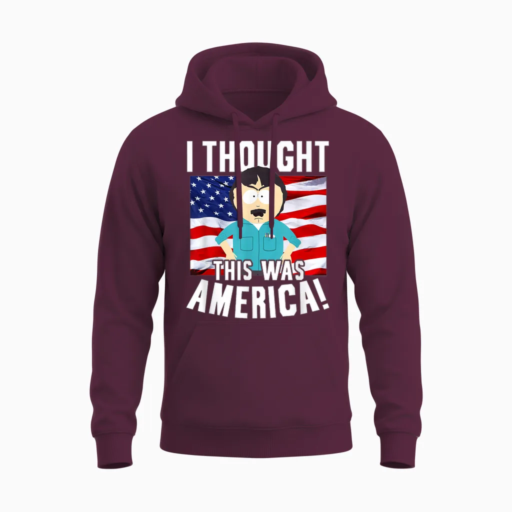 South Park Randy Thought This Was America Funny Cartoon Unisex Hoodie in Maroon