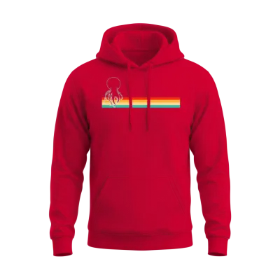 Jellyfish Retro Unisex Hoodie - Red