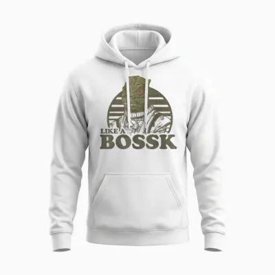 Portrait Rayé Star Wars Like a Bossk Unisex Hoodie - White