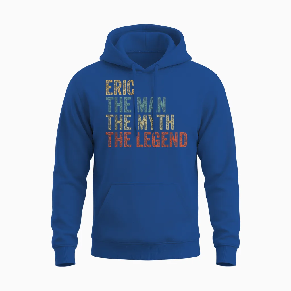 Eric the Man the Myth the Legend Unisex Hoodie in Royal