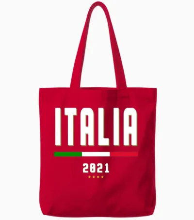 Italia Soccer Jersey 2021 - Italian Football Tote Bags - Red