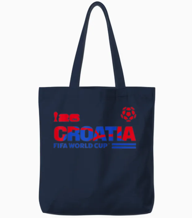 Fifa World Cup26 Qualifier Croatia Tote Bags in Navy