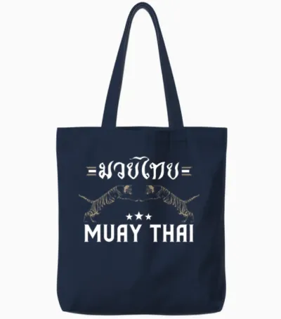 Muay Thai Thai Boxing Tote Bags - Navy