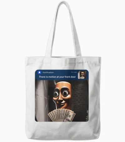 There Is Motion at Your Front Door Tung Tung Tung Sahur Meme Tote Bags - White