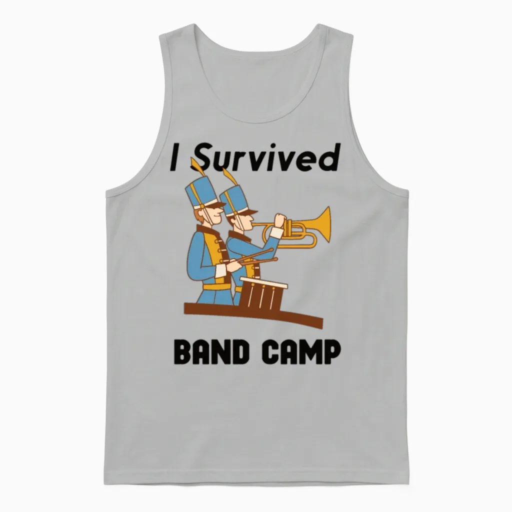 Marching Band Clarinetist School Rehearsal Music Unisex Tank Top in Ash