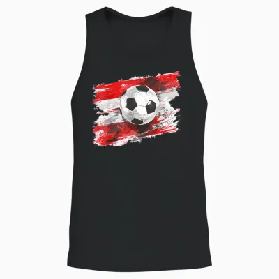 österreich T-Shirt Flagge Fußball Austria Herren & Damen Unisex Tank Top - Black