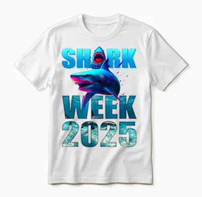 Funny Shark Lover 2025 – Ocean Conservation Week Unisex T-Shirt - White