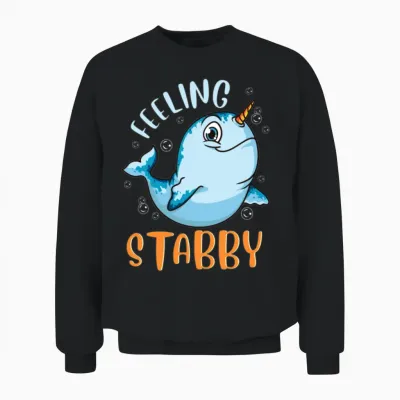 Funny Feeling Stab Unisex Sweatshirt - Black