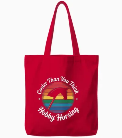Cooler Than You Think Hobby Horsing Hobby Horse Tote Bags - Red
