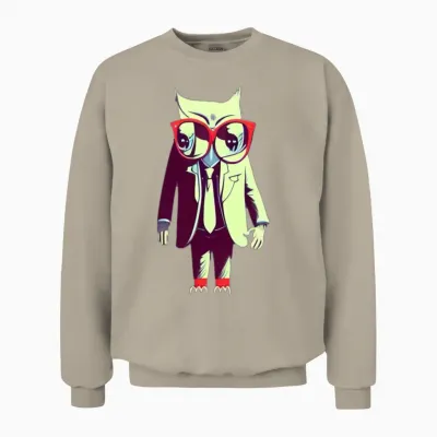 Owl Biz Unisex Sweatshirt - Sand