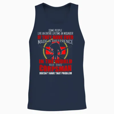Devil Us Navy Corpsman Doc Badass Army Veteran Unisex Tank Top - Navy