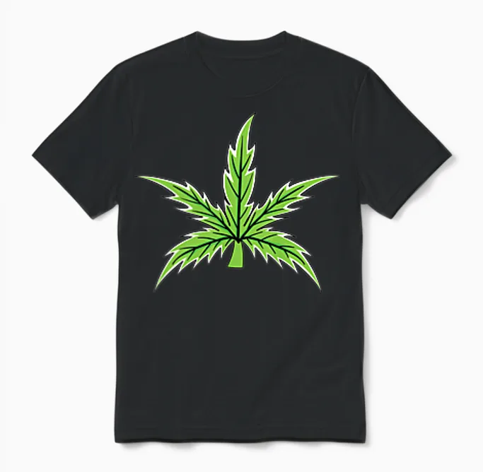 420 Weed Cannabis Tshirt Marihuana Hanfblatt Legaliseed Unisex T-Shirt in Black
