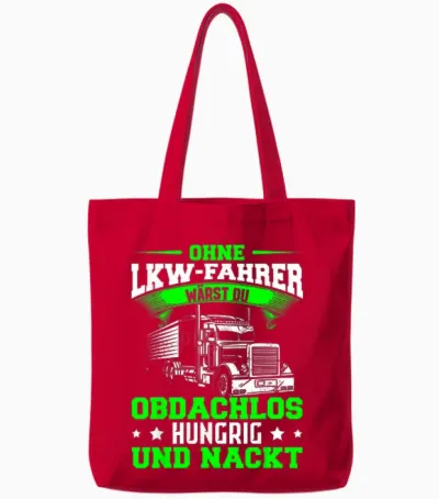 Berufskraftfahrer Spedition Lastwagen Lkw Fahrer Logistik Tote Bags - Red