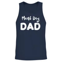 Mens Dog Dad - Dogs Unisex Tank Top - Navy – 2
