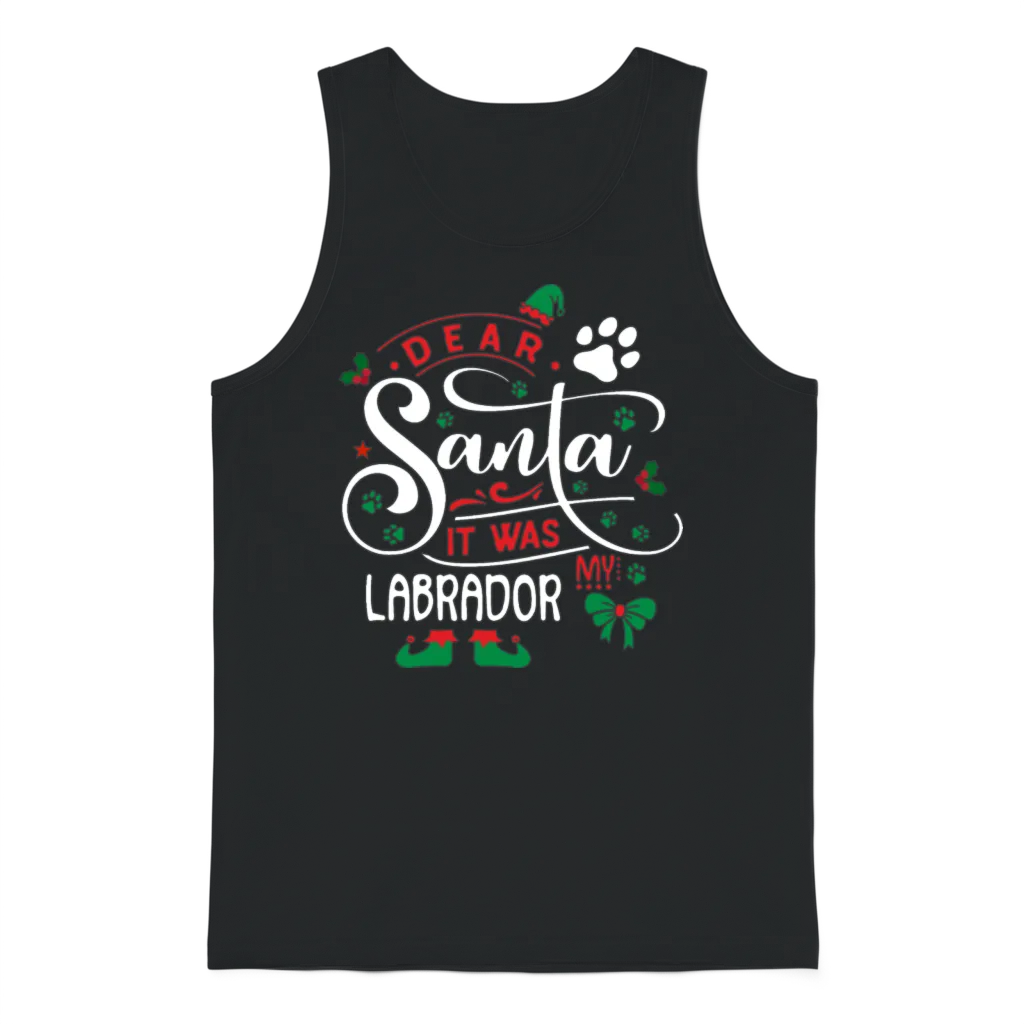 Labrador Dog Christmas Dog Breed Unisex Tank Top - Black