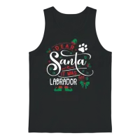 Labrador Dog Christmas Dog Breed Unisex Tank Top - Black – 1