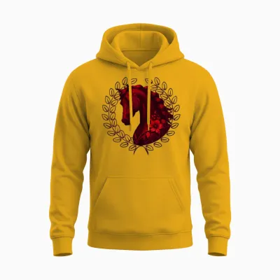 Vintage Horse Unisex Hoodie - Gold