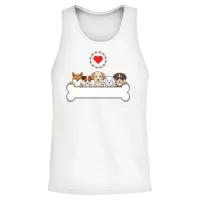 Dog Lover — Lovers Unisex Tank Top - White – 2