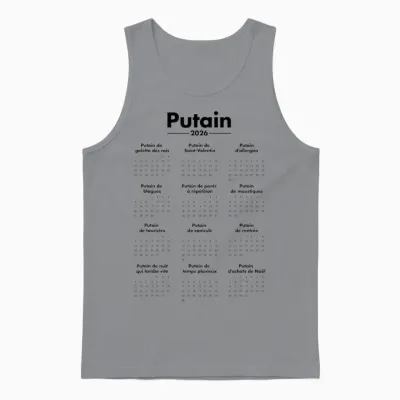 Putain 2026 – Calendrier Humour Jeux De Mots Unisex Tank Top - Sport Grey
