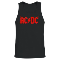 Ac/dc Red Logo with Devil's Horns Unisex Tank Top - Black – 2